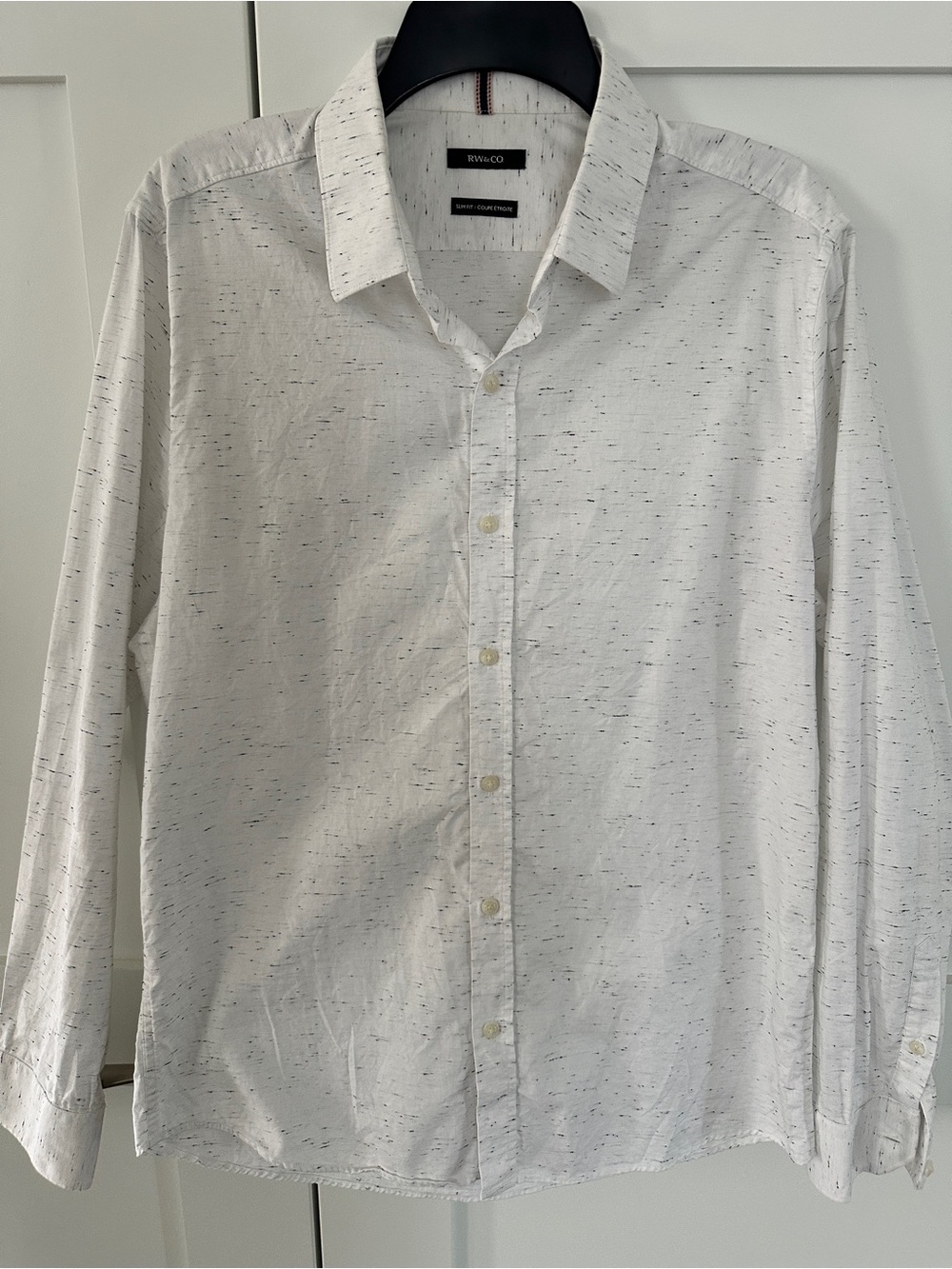RW&CO. White Shirt with Black Speckle Detail